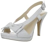 Nine West Women's Darlin Slingback Sandal,White Leather,10 M US