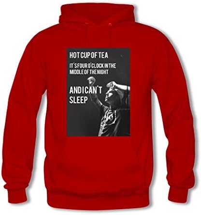 ZIHIA Men's The Nbhd Band Printed Cotton Hooded Sweatshirt Medium Red