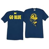 Michigan Majestic Men's Raised Helmet Tee