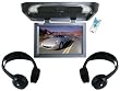 Pyle Super Audio & Video Package for Car/Truck/SUV -- PLRD175IF 17" Flip Down Monitor With Built in DVD/SD/USB Player With Wireless FM Modulator & IR Transmitter + Pair of PLVWH5 Wireless IR Mobile Video Stereo Headphones