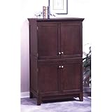Coffee Finish Computer Armoire