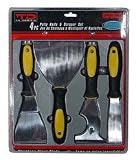 4 Pc Comfort Grip, Steel Putty Knife and Scraper Set