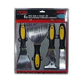 4 Pc Comfort Grip, Steel Putty Knife and Scraper Set