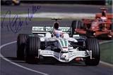 Barrichello, Rubens Autographed/Hand Signed 8x12 Photo (Can be cut down to make an 8x10 Photo)