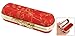 Rosallini Women Gold Tone Fabric Coated Kiss Lock Design Red Lipstick Holder