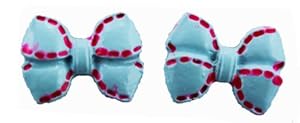 Bow Tie Earring - Kids Fashion Earrings (Light Blue)