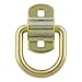CURT 83740 3 x 3-Inch Surface-Mounted Trailer D-Ring Tie Down Anchor, 11,000 lbs Break Strength, Yellow Zinc