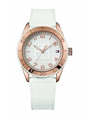 Tommy Hilfiger Womens Ritz 1781121 White Silicone Quartz Watch with White Dial