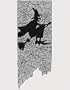 Wall Hanging - Witch on Broom 12" x 29"