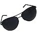 grinderPUNCH XL Extra Large All Black Aviator Sunglasses 62mm Dark Lenses