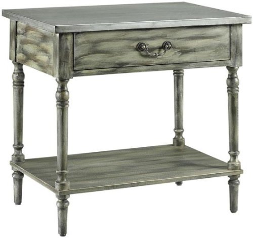 Alice Accent Table 27x29 AGED PEWTER