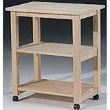 International Concepts 185 Microwave Cart, Unfinished International Concepts 185 Microwave Cart, Unfinished