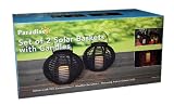 Paradise Set of 2 Solar Baskets with Candles