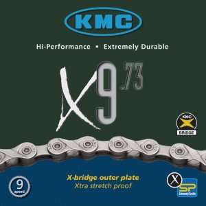 Schaltungskette KMC X-9-73 9-fach1/2 Zoll x 11/128 Zoll , 116 Glieder, 6,6 mm
