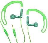 iHip IP-SEP68-G Sport Earphones with Volume Control (Green)
