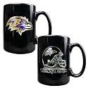 Baltimore Ravens 2PC 15oz COFFEE MUG SET-HELMET/PRIMARY LOGO NFL Football