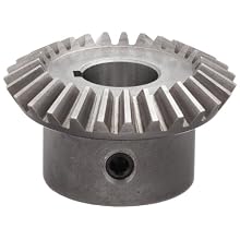 Boston Gear HL151Y-G Bevel Gear, 1.5:1 Ratio, 0.750" Bore, 12 Pitch, 27 Teeth, 20 Degree Pressure Angle, Straight Bevel, Keyway, Steel with Case-Hardened Teeth