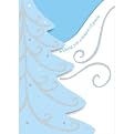Blue Christmas Tree Boxed Christmas Cards - 40 ct