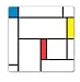 Kikkerland Mondrian Magnetic Dry Erase Board, 14 x 14 Inches
