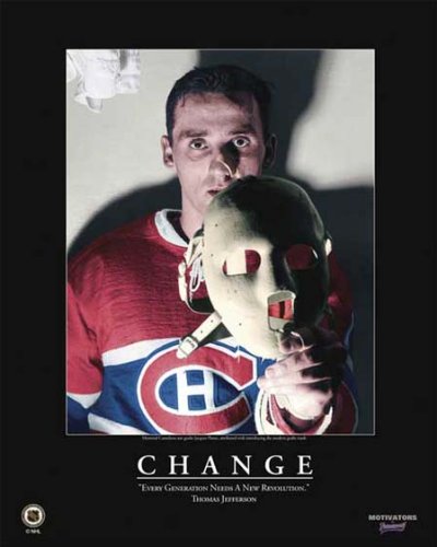 Buy 22x28 NHL Plante Change Plaque by Sports Memorabilia LLC