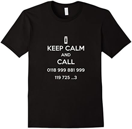 Men's Keep Calm and Call 0118 999 881 999 119 725 ...3 Large Black