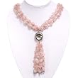 Handmade Three-strand Rose Quartz Necklace