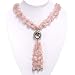 EXP Handmade Three-Strand Quartz & Silver Pendant-Lariat Necklace