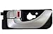 PT Auto Warehouse HY-2307P-RL - Inside Interior Inner Door Handle, Painted Silver - Driver Side Rear