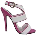 White Pink Pole Lap Dancer Sandals Shoes
