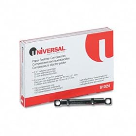 Universal 81024 - Compressors for File And Paper Fastener Prong Bases, 2-3/4 Inch Center, 100/Box-UNV81024
