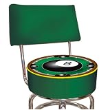 Trademark Rack'em 8-Ball Padded Bar Stool with Back