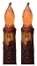 Burnt Mustard 6 Inch Taper Candle with Timer, 2 Pack