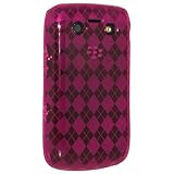 Amzer Luxe Argyle Skin Case for BlackBerry Tour 9630 (Hot Pink)