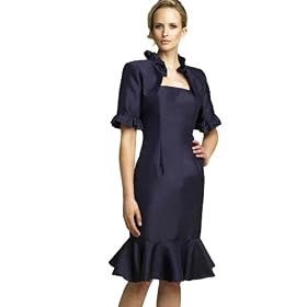 Mother of Bride & Groom Dress. Cocktail party dress for wedding by Sean Collection (7351) NAVY