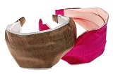 L. Erickson USA Two Tone Silk Scarf Headband - 100% Silk Dupioni