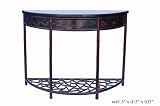 Bamboo Frame Wood Half Round Side Console Table As2813