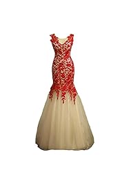 Floor Length Crystals Crystal Sheer Lace-Up Mermaid Polyester/Tulle Evening Dress/Prom Dress 