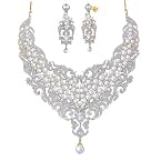 Peora 18 Karat Gold and Rhodium-plated Necklace Set with pearl PN363GJ