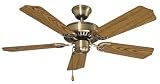Ellington Ceiling Fans Ellington Collection 42 Model ELN42AB5 in Antique Brass. Indoor fan.