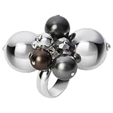 Resplendent Pearl Ring, multi-coloured/silver-plated, L