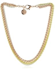 1AR by UnoAerre 18k Gold Plated Tri-Tone Multi-Link Necklace
