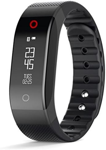 Fitness Tracker，Bluetooth 4.0 Smart Wristband Heart Rate Monitor Activity Tracking Breathing Light SmartBand for iOS Android Phone(SMA BLACK)