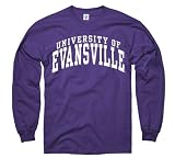 Evansville Purple Aces Purple Arch Long Sleeve T-Shirt