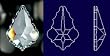 Swarovski Strass Crystal Pendeloque With Lazer Logo Etched 63mm # 8901-63