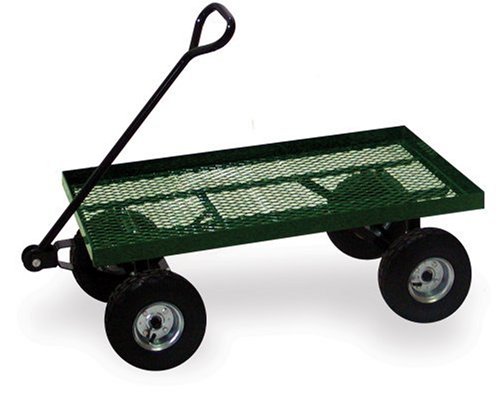 Sportsman Series 36-Inch x 18-Inch 600 lb. Load Capacity Steel Flatbed Garden Cart With Pneumatic Wheels #HDTFLATB