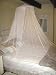 White Mosquito Net Canopy Double 10 Metres round with travel bag. 100% Polyester chemical free ultra fine netting.