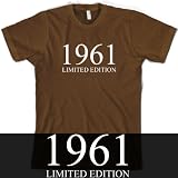 1961 Limited Edition - Mens 51st Birthday T-Shirt - Birthtees - 7 colours