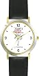 Habit 3 - Put First Thing's First, Prioritize (English Text) - DELUXE TWO-TONE WATCH from THE 7 HABITS - WATCH COLLECTION BY WATCHBUDDY&reg; - Arabic Numbers - Black Leather Strap-Size-Children's Size-Small ( Boy's Size & Girl's Size )