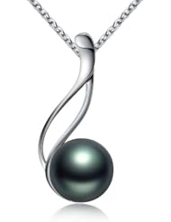 Fairymorning®hold the Hope 18 Inches 925 Sterling Silver Necklace with AAA Tahiti Pearl Strand Necklace