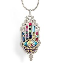 Large, Elegant Hamsa Necklace to Protect from the Evil Eye from the Artazia Collection #169 JN MN